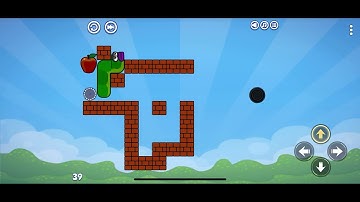 Apple Worm: Logic Puzzle. Level 39. Walkthrough.