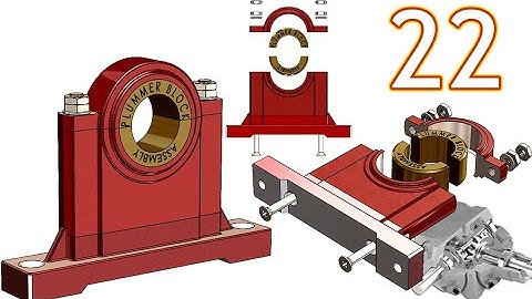 22-Project 39| Bevel Gearbox | SolidWorks Tutorial : plummer block assembly  - (with screw mate)
