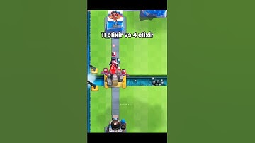 11 elixir Vs 4 elixir 😈💔🥀 #clashroyale