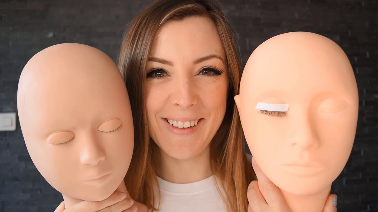 👁Présentation de deux têtes d'entrainement pour se former aux extensions de cils