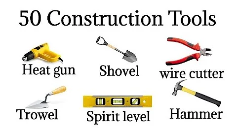 50 Common Construction Tools || Improve your vocabulary || #vocabulary