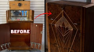 Giving this Art Deco Cabinet an ECLECTIC twist! | Commissioned Makeover!