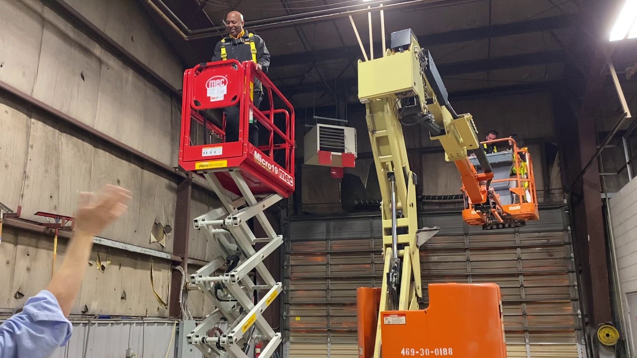 Scissor Lift trainning in Philadelphia (Herc Rentals) YouTube