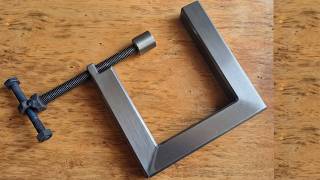 A beginner welder makes a C Clamp /Making iron clamps from scrap / how to make iron clamps