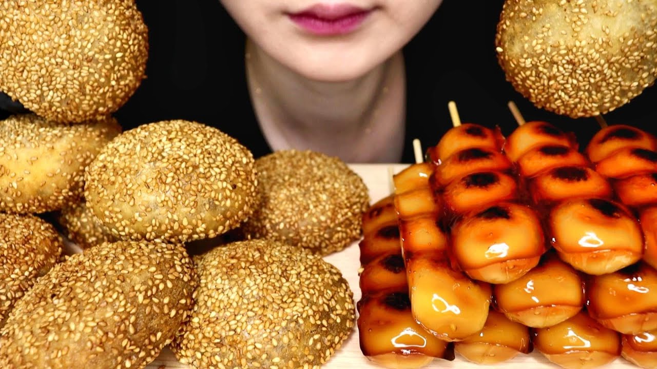 [ASMR] Ешьте Митараши Моти и Кунжут Моти