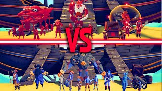 MEGA DYNASTY TEAM vs  DLC PIRATE TEAM  Totally Accurate Battle Simulator | TABS