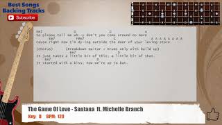 🎻 The Game Of Love - Santana ft. Michelle Branch Bass Backing Track with chords and lyrics