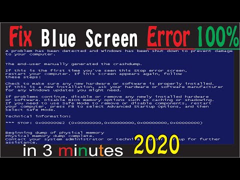How to Repair blue Screen Win 7 100% in 2021/Desktop blue Screen ERROR Solution WIN 10/8/8.1