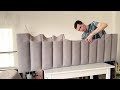 Изголовье кровати с вертикальными полосами  / Headboard with vertical stripes