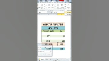 What If Analysis In Excel #exceltutorial #nkexcelclasses #short #excel