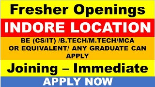 Hiring Freshers for Indore Location| Off Campus Placement For Freshers| Any Graduate Can Apply screenshot 2