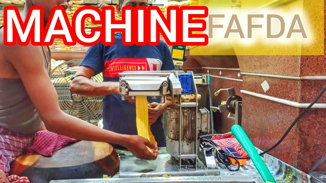 Gujarati Fafda Making In Machine Indian Street Food YouTube