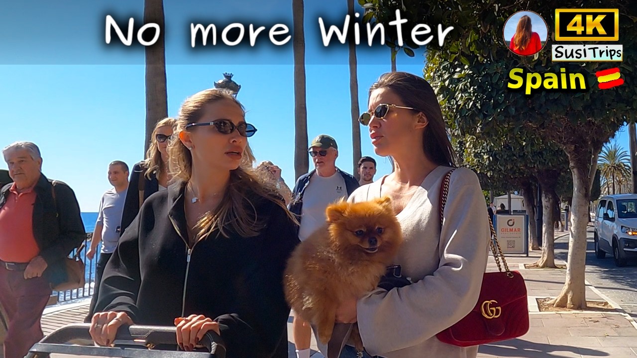 Зима уходит 🤗. Пешеходная экскурсия по Марбелье в формате 4K