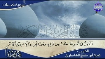 تلاوة احساسية ستشعرك بجمال الكون || سورة  فصلت || الشيخ شيخ ابو بكر الشاطري || من مختارات المجد HD