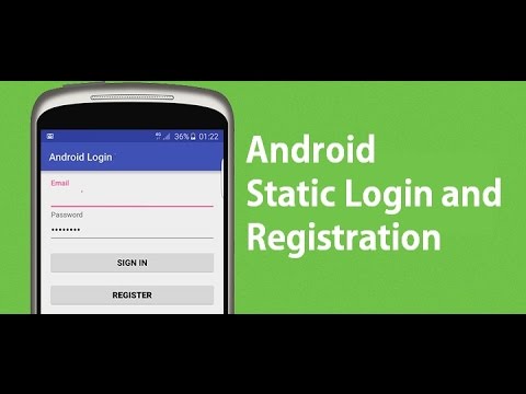Android Studio - Static Login and Registration Android App