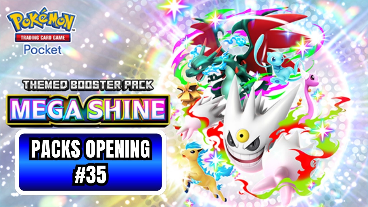 POKÉMON TCG POCKET Packs Opening #35 – Opening 21 MEGA SHINE | 4K