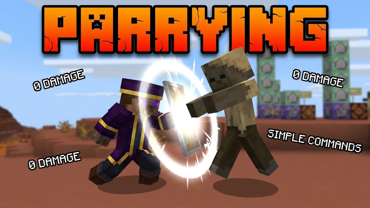 How To Parry In Minecraft! Simple Bedrock Command Tutorial! - YouTube