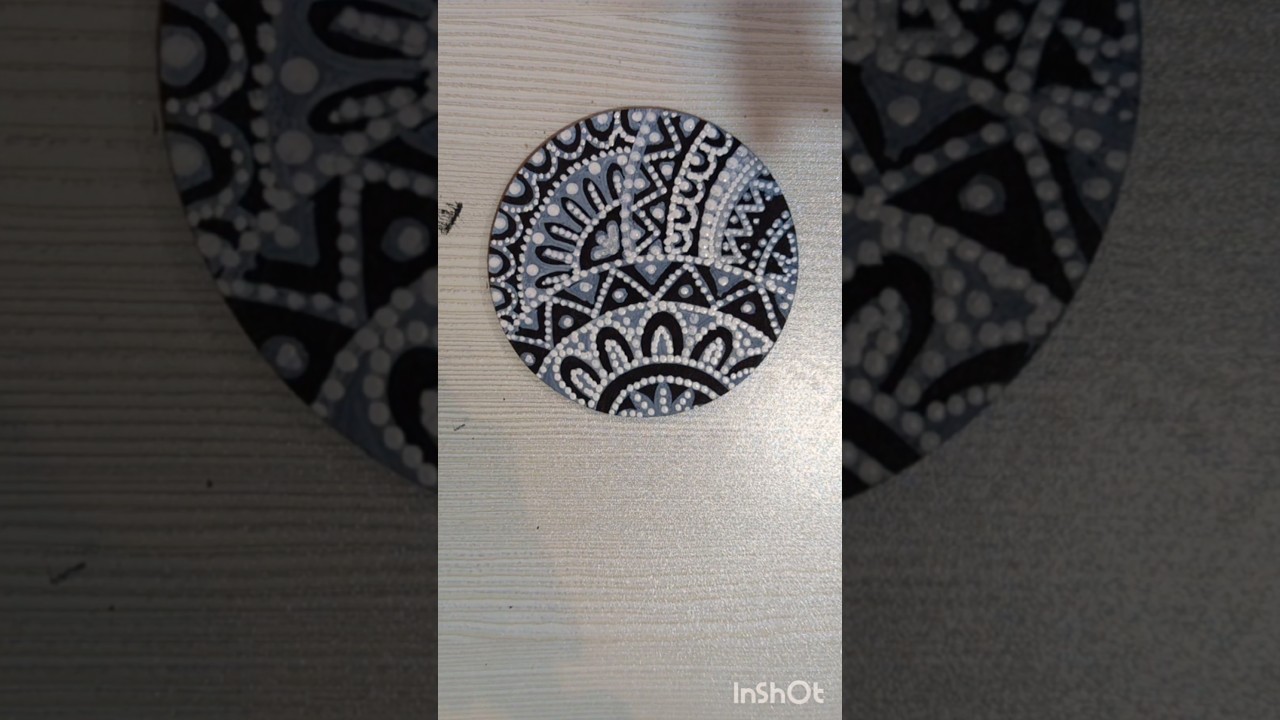 Doodling on wooden coasters 