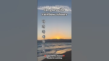 Can you guess the rainbow colours  in 60 seconds?#shorts #rainbow