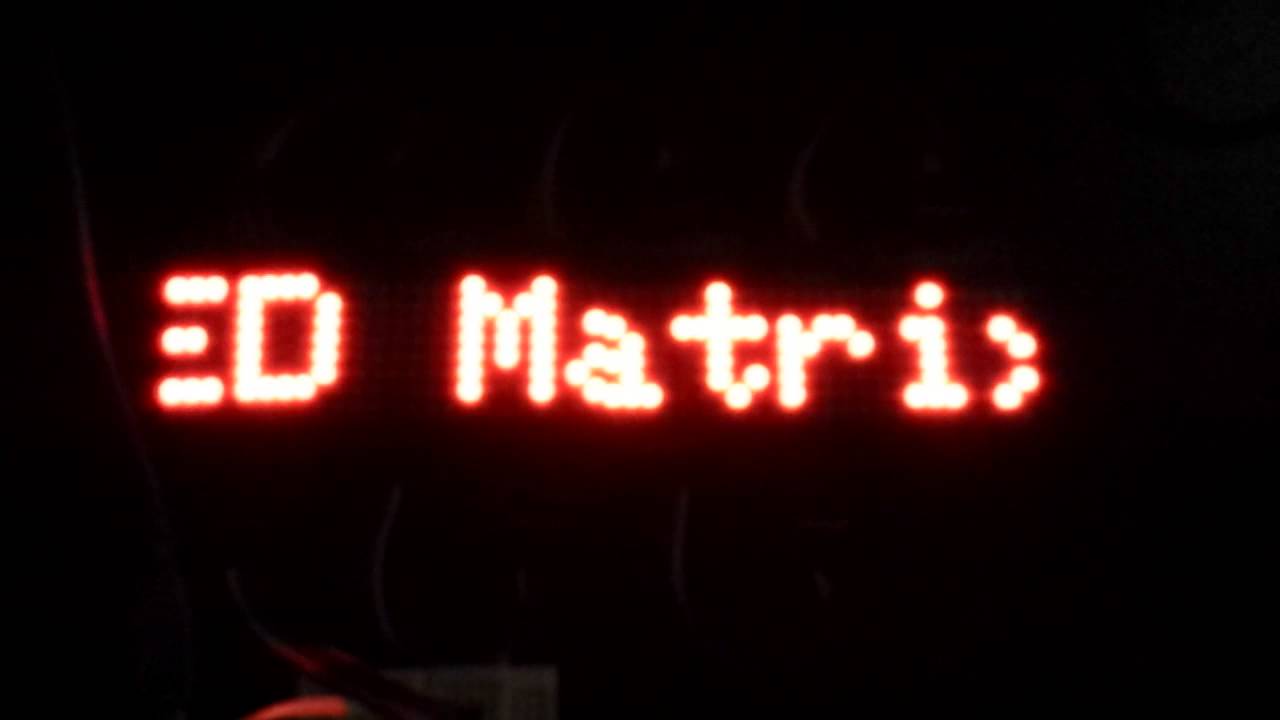 Led Matrix Message Board 8x48 LED Matrix Message Board and Clock - YouTube