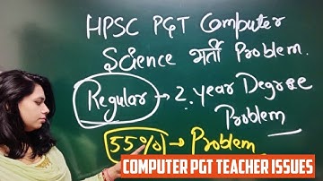 HPSC PGT COMPUTER SCIENCE भर्ती issues || Regular MCA 2YEAR || Academic record Issues || NS CLASSES
