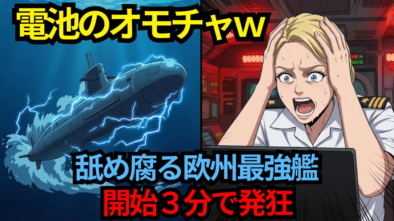 「電池のゴミｗ」海自『たいげい』を嘲笑う欧州女帝→開始3分、背後を取られ発狂#海外の反応 #自衛隊 #漫画
