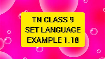 TN 9 Maths Set Language Example 1.18
