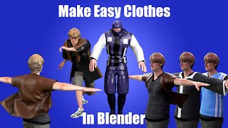 How to Make Easy Clothes in Blender || Blender Cloth Tutorial || Easy cloth Simulation