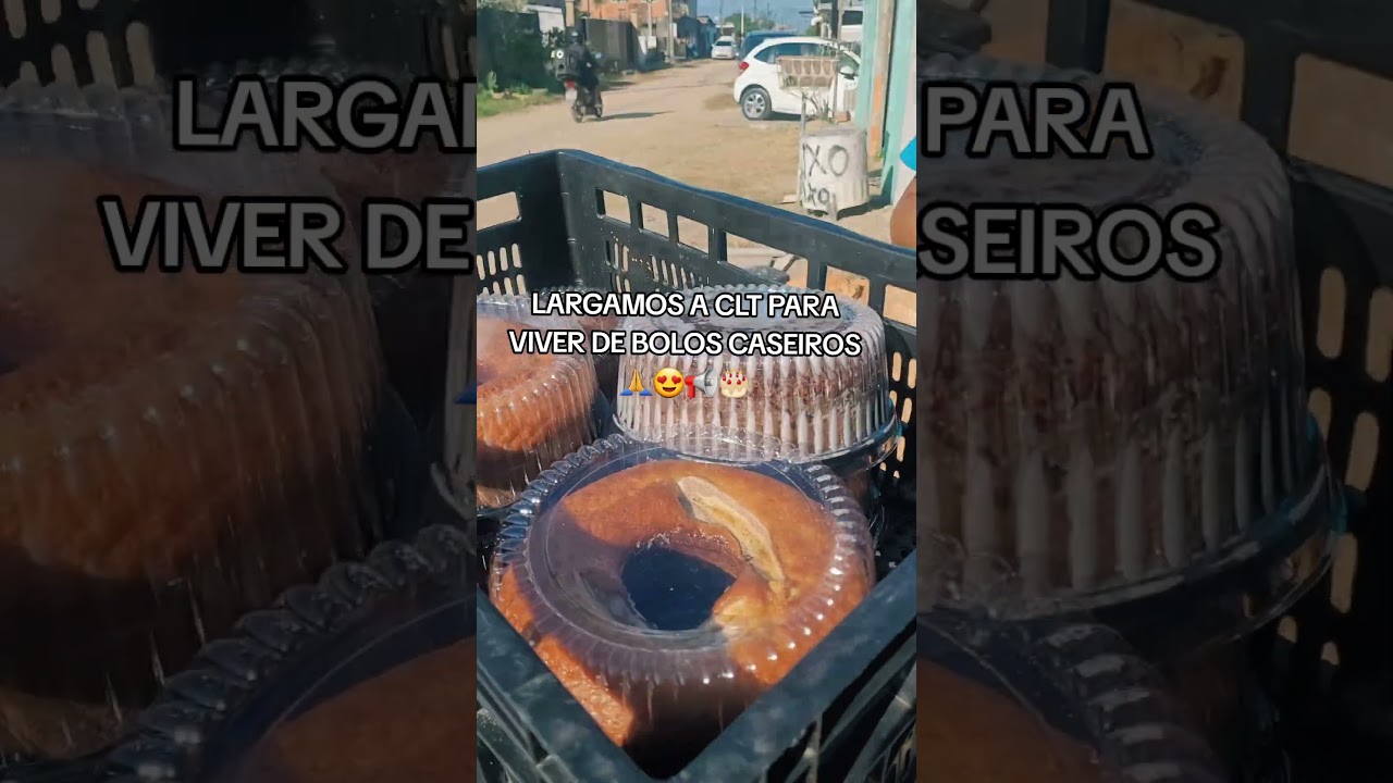 Largamos a carteira assinada para vender bolos caseiro.😍🎂  - Casal Bolo empreendedor #rendaextra