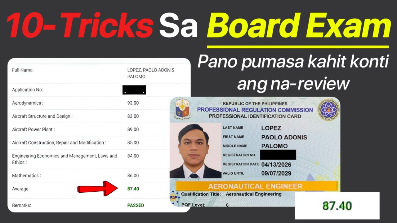 10 Board Exam Tricks | Paano Pumasa Kahit Konti Lang Ang Nareview | Engineer Tips