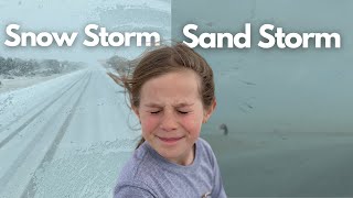 Download lagu Sandstorm Snowstorm the Same Day! White Sands National Park
