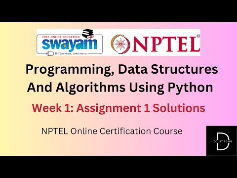 Programming, Data Structures And Algorithms Using Python Week 1 Assignment Answers -Jan 2024  NPTEL