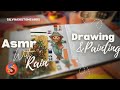 Drawing ASMR (no music) | Relaxing sounds for sleep😴☔️Real time drawing + no talking🖌️
