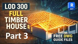 Timber Framed House in Revit | Masonry Piers and Roof Sheeting