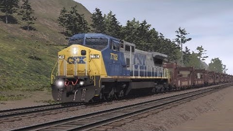 Trainz Simulator 3 CSX C40-8W Leads Empty Intermodal train