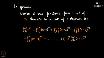 Formula for Number of Onto Functions