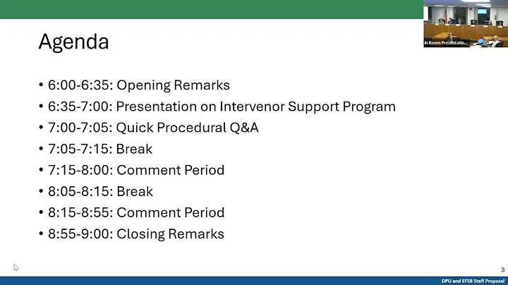 Public Hearing on Proposed Rulemaking to Establish Intervenor Support Grant Program
