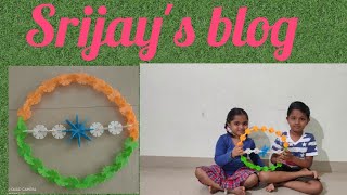 How to make INDIAN FLAG 🇮🇳 using snowflakes building blocks/Kids indoor activity. screenshot 3