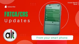 How to update DIB FATCA and CRS details online | DIB FATCA details | DIB CRS tax details