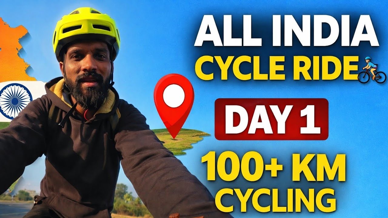 Day 1 | 100+ KM Ride 🚴‍♂️ | Yamjal to Mahabubnagar | ALL INDIA CYCLE RIDE Begins @Pedalwithvikkie