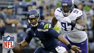 Russell Wilson Sacked Over & Over vs. Vikings | 2016 NFL Preseason Highlights