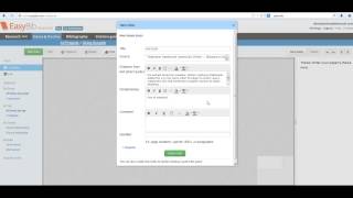 Part Five: Easybib - Creating Research Notes