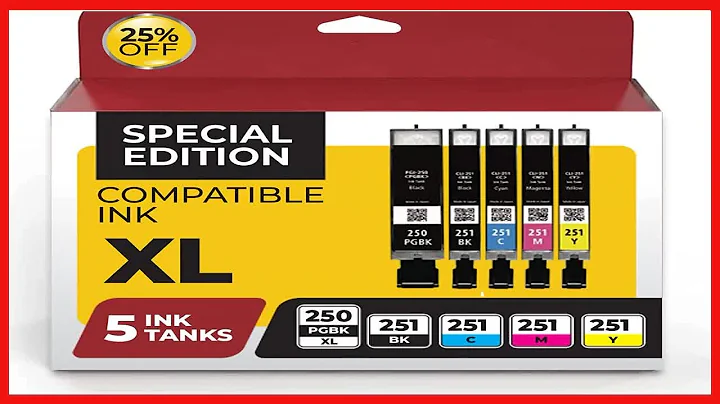 Canon PGI250 XL & CLI251 XL Compatible Replacement Ink Cartridges 5 Value Pack  Works Great with