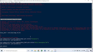 OPENCV Python Ders 25: Alçak Geçiren Filtreler 2: cv2.blur() metodu ile ortalama filtre