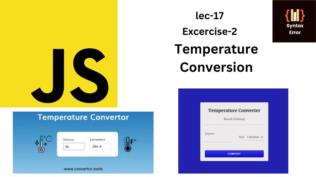Making JavaScript Temperature Conversion in less than 20 minutes in ...