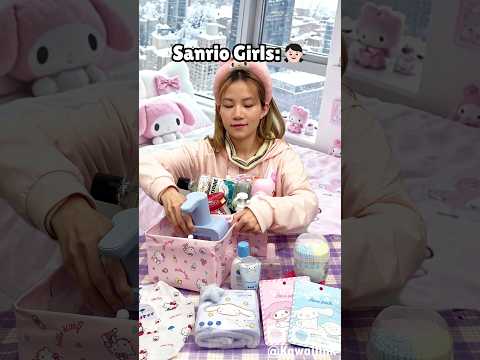 Sanrio Girls vs Sanrio Boys: Which one are you? 🧴💗💙 #shorts