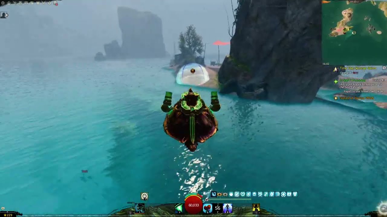 Labyrinthine Cliffs Skimmer Slalom -  Silver on siege turtle