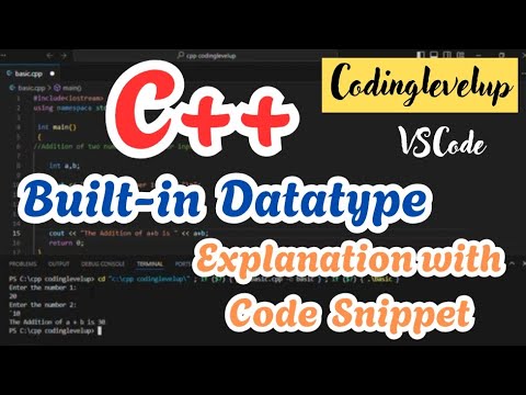 Datatypes in C++ | Bulti-in Datatypes Explanation and Code