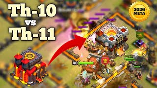 TH10 vs TH11 🔥 Easy 3 Star Attack Strategy (2026 Guide). Most powerfull Attack Strategy For Th10.