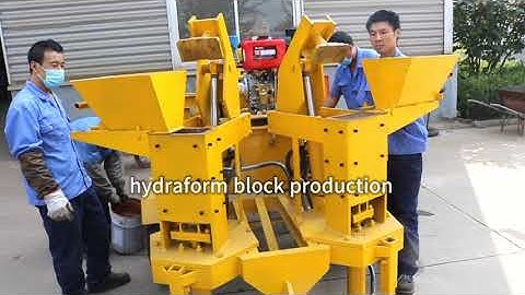 operation video m7mi twin hydraform interlocking compressed earth blocks making machine Ghana Mali